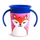Miracle 360 Wildlove Trainingsbecher mit Henkel, +6 Monate, Red Fox, 177 ml, Munchkin