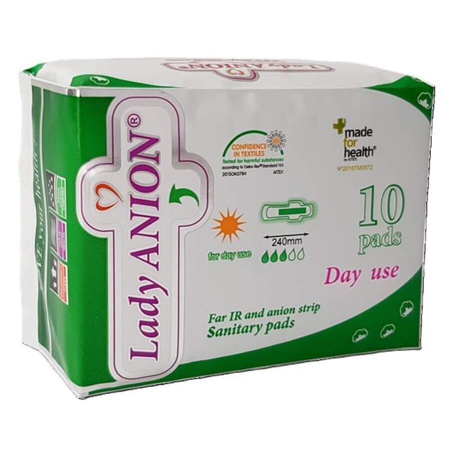 Absorbante 3 picături Day use, 10 bucăți, Lady Anion 