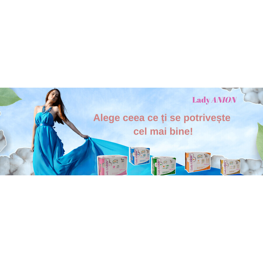 Absorbante 3 picături Day use, 10 bucăți, Lady Anion 