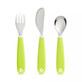 Set of 3 Splash baby cutlery, +18 months, Light Green, Munchkin
