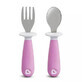 Raise baby fork and spoon set, 12 months+, Purple, Munchkin