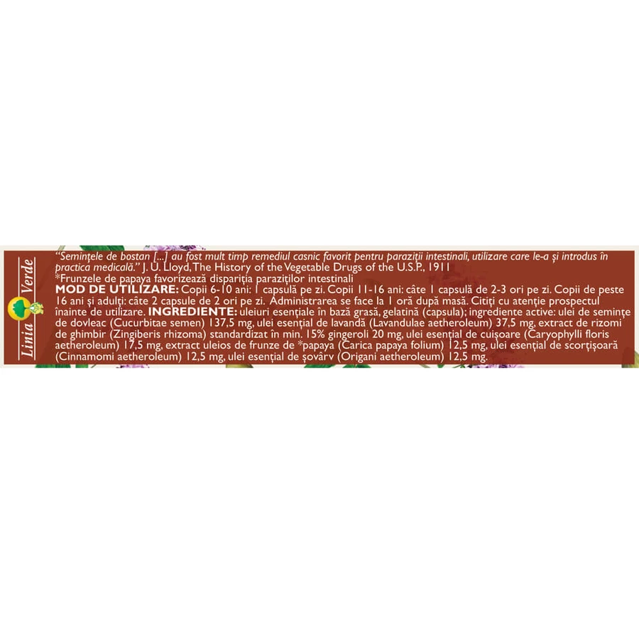 Vermicin Forte, D102, 20 zachte capsules, Fares
