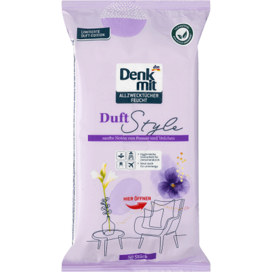 Buy Denkmit Wet wipes freesia, 50 pcs Denkmit Wet wipes freesia, 50 pcs