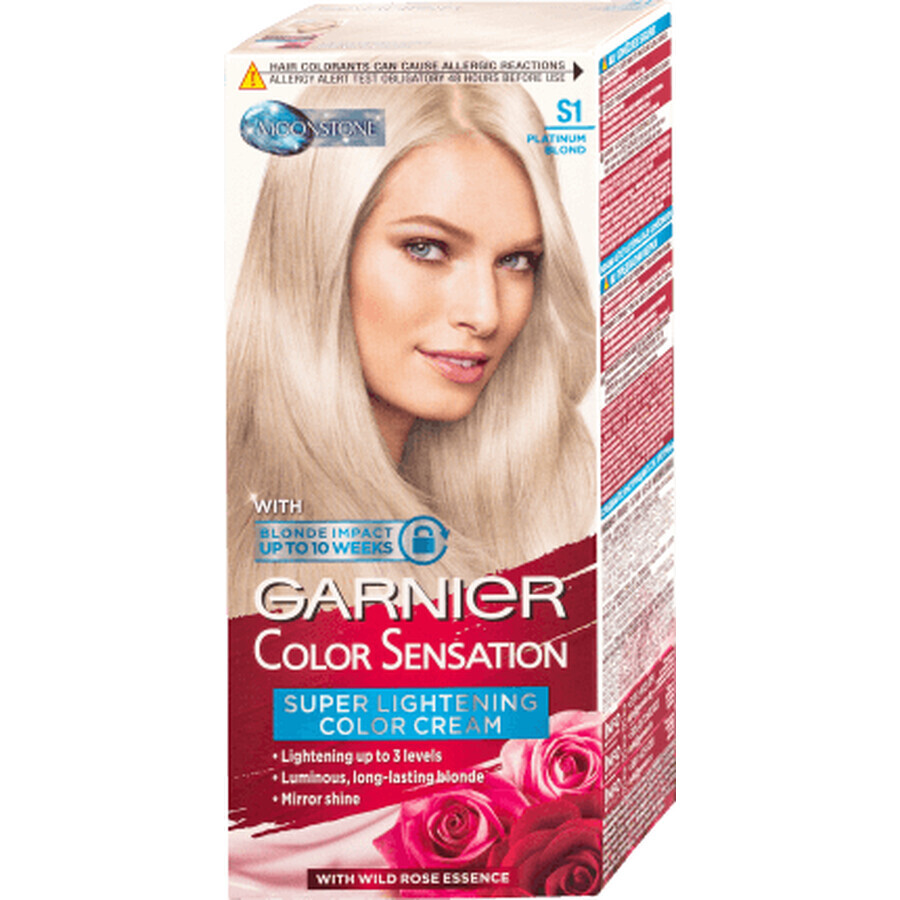 Buy Garnier Color Sensation Permanent Hair Colour S1 Platinum Blonde, 1 pc Garnier Color Sensation Permanent Hair Colour S1 Platinum Blonde, 1 pc