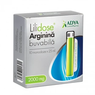 Lilidose Arginina Bebible 2000 mg con sabor a Lima, 10 monodosis x 25ml, Adya Green Pharma