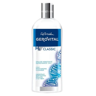 Emulsión hidratante y desmaquillante 2 en 1 Gerovital H3 Classic, 200 ml, Farmec