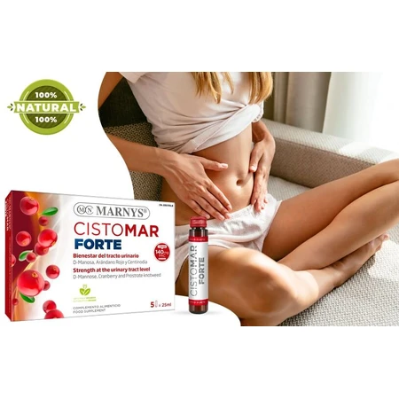 STRONG CISTOMAR for Fighting Urinary Tract Infections - 125 ml (5 Vials) - Vegan Product, Marnys