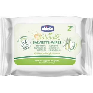 Naturalz Eukalyptus- und Zitronengrasextrakt Belebende Servietten, 20 Stück, Chicco