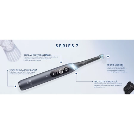 Cepillo de dientes eléctrico Oral B iO Serie 7, negro