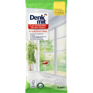 Denkmit Feuchttücher für Fenster, 20 Stück