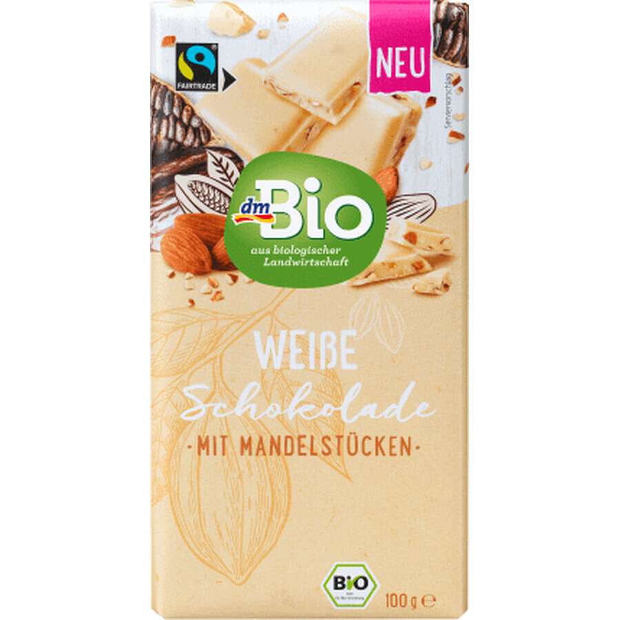 Shop DmBio Weiße Schokolade mit Mandeln, 100 g DmBio Weiße Schokolade mit Mandeln, 100 g
