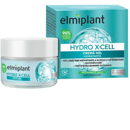 Hydro X-Cell Moisturizing Gel Cream for Face and Neck, 50 ml, Elmiplant
