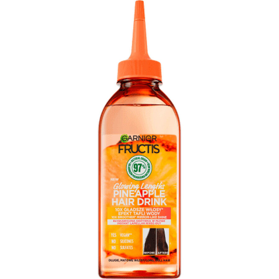 Shop Garnier Fructis Flüssigspülung für langes, stumpfes Haar mit Ananas, 200 ml Garnier Fructis Flüssigspülung für langes, stumpfes Haar mit Ananas, 200 ml