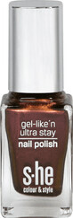 She colour&amp;amp;style Gel-like&#39;n ultra stay nail polish 322/421, 10 ml