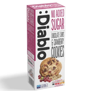 Sugar-free biscuits with chocolate chips and cherries, 135 g, Diablo