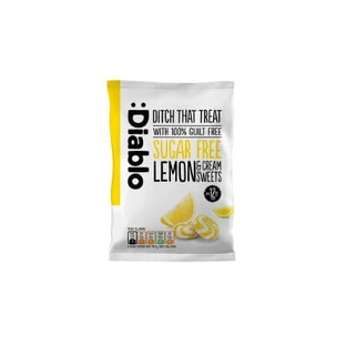 Zitrone und Schlagsahne zuckerfreie Bonbons, 75 g, Diablo