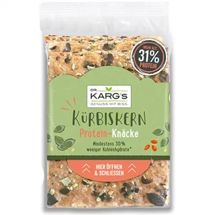 Protein crackers with pumpkin seeds, 150 g, Dr. Karg's