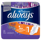 Always Platinum Ultra Normal Plus absorbent pad, 8 pieces, P&amp;G