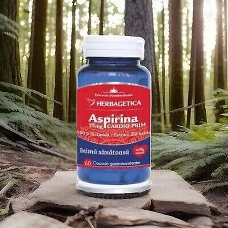 Cardio Prim natural aspirin, 60 capsules, Herbagetica