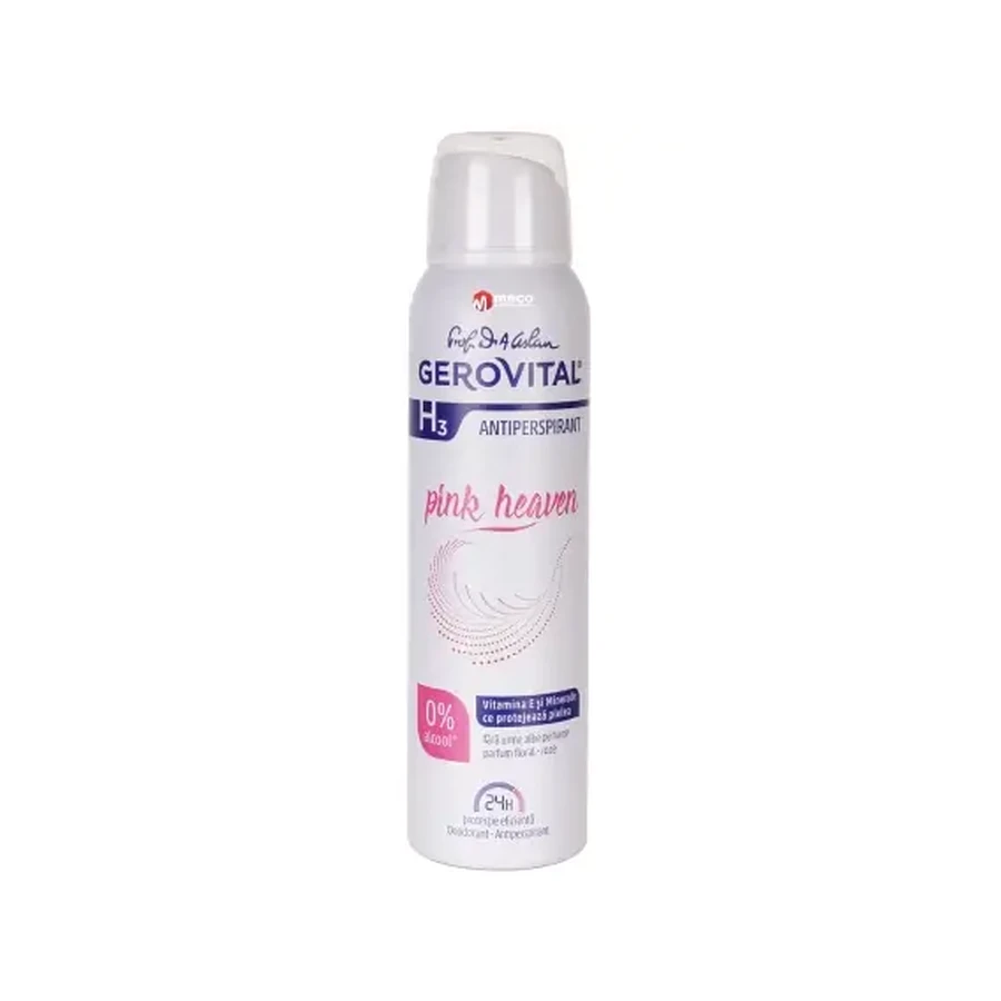 Pink Heaven H3 Antiperspirant Deodorant, 150 ml, Gerovital