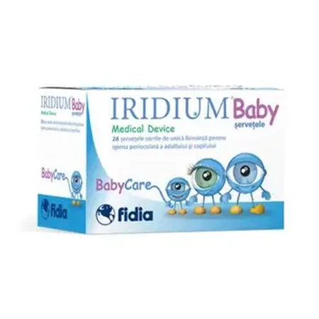 Sterile Iridium Baby Wipes, 28 pieces, Bio Soft Italia