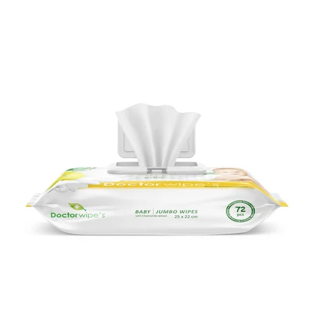 Jumbo Baby Chamomile Wet Wipes, 72 pieces, Doctor Wipe's