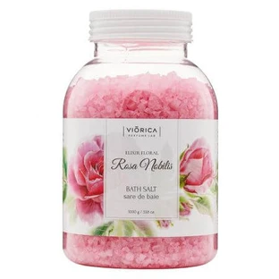 Sal de baño con aceite de esencia de rosa Elixir Floral Rosa Nobilis, 1000 g, Viorica