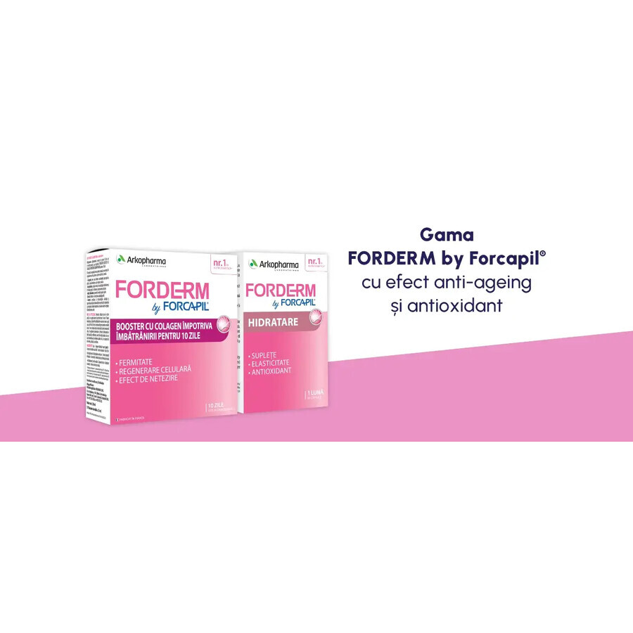 Potenciador de colágeno Forderm de Forcapil, 10 ampollas, Arkopharma