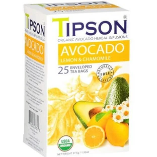 Eco tea avocado, lemon & chamomile, 25 bags, Tipson