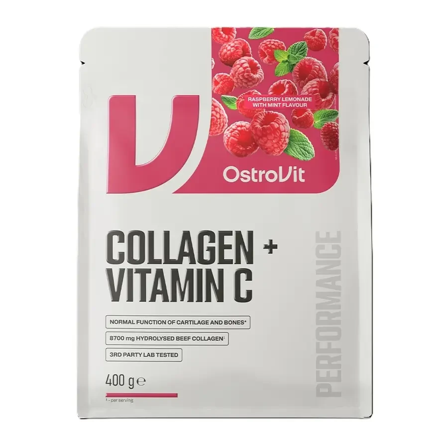 Collagène + Vitamine C Limonade à la framboise et à la menthe, 400g, Ostrovit