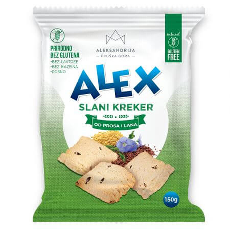 Buy Crackers salted millet and Alex, 150 g, Aleksandrija Fruska Gora Crackers salted millet and Alex, 150 g, Aleksandrija Fruska Gora