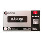 Black nitrile ungloved gloves, L, 100 pieces, Medica