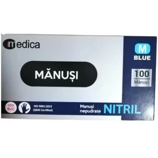 Nitrile Gloves, blue, M, 100 pieces, Top Glove