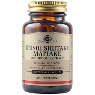 Extracto de seta Reishi Shiitake Maitake, 50 cápsulas, Solgar