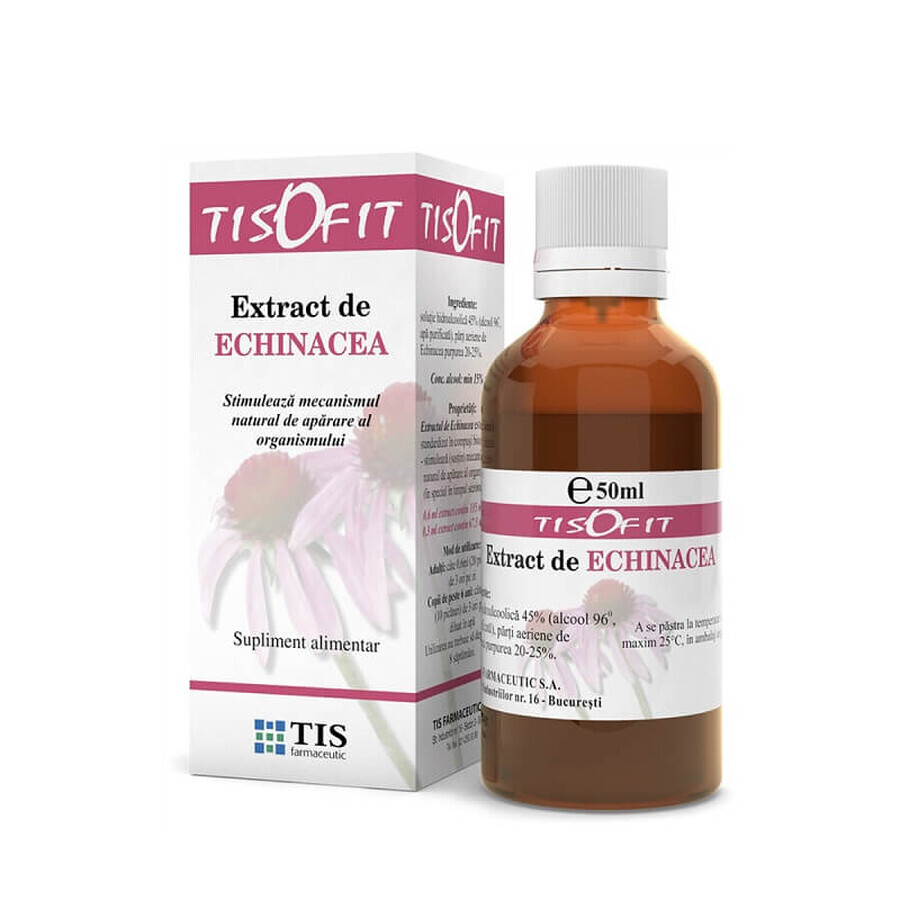 Cumpără Extract de echinacea Tisofit, 50 ml, Tis Farmaceutic Extract de echinacea Tisofit, 50 ml, Tis Farmaceutic
