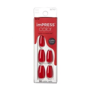 Uñas postizas Impress, Ready or Not Ataúd mediano, Kiss