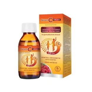 Jarabe con vitamina C liposomal para niños mayores de 3 años, 120 ml, Novo C Kids