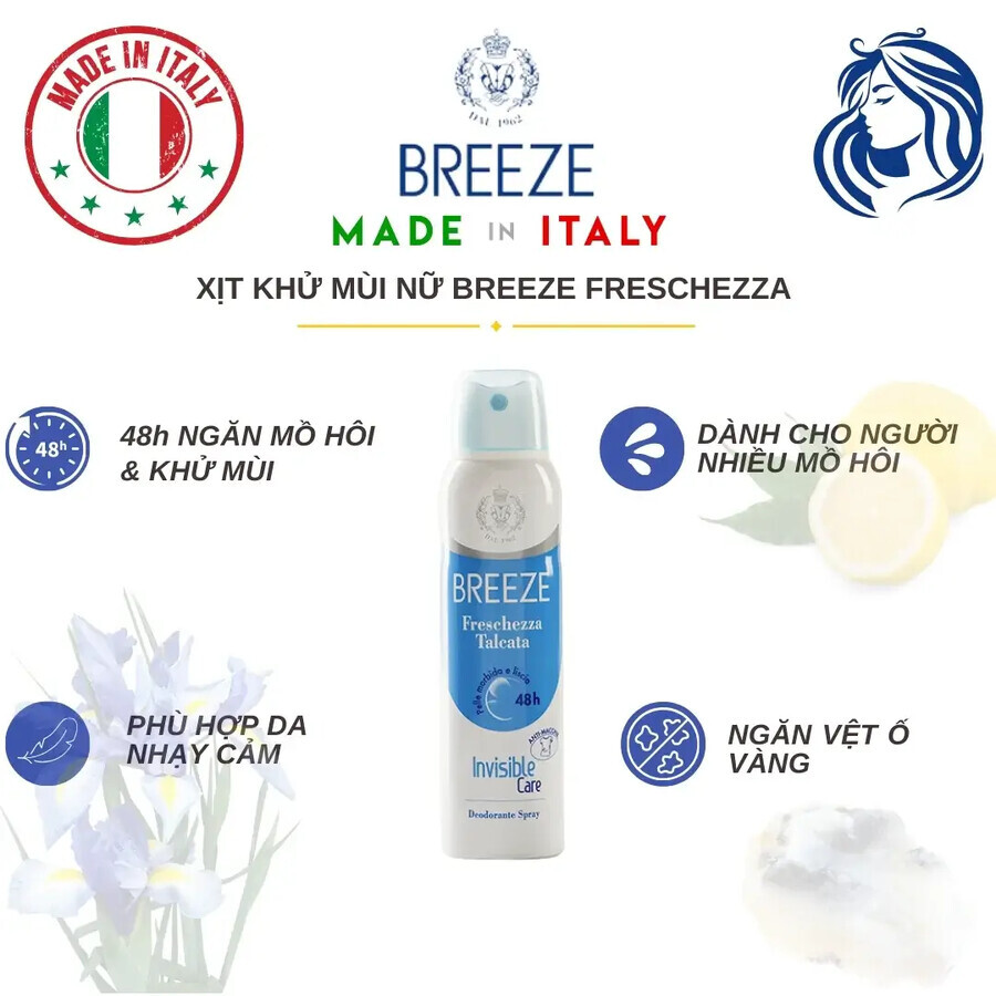 Deodorant spray Frsh Talc, 150 ml, Breeze