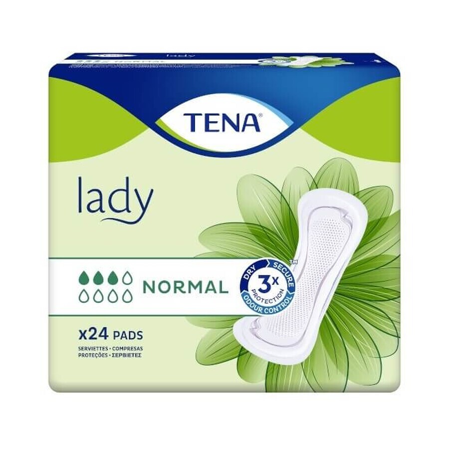 Lady SlimNormal serviettes d'incontinence, 24 pièces, Tena 