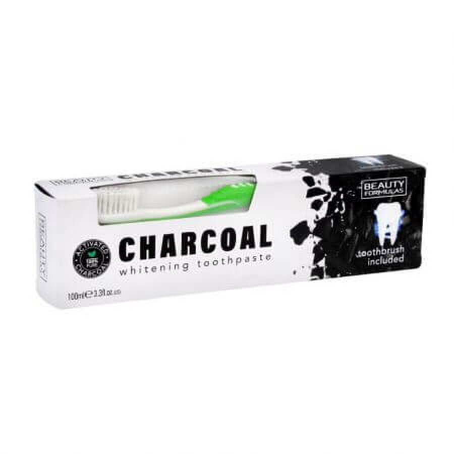 Buy Toothpaste pack with activated charcoal and toothbrush, Beauty Formulas Toothpaste pack with activated charcoal and toothbrush, Beauty Formulas