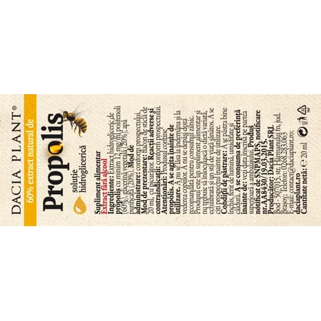 Propolis ohne Alkohol, 20 ml, Dacia Plant