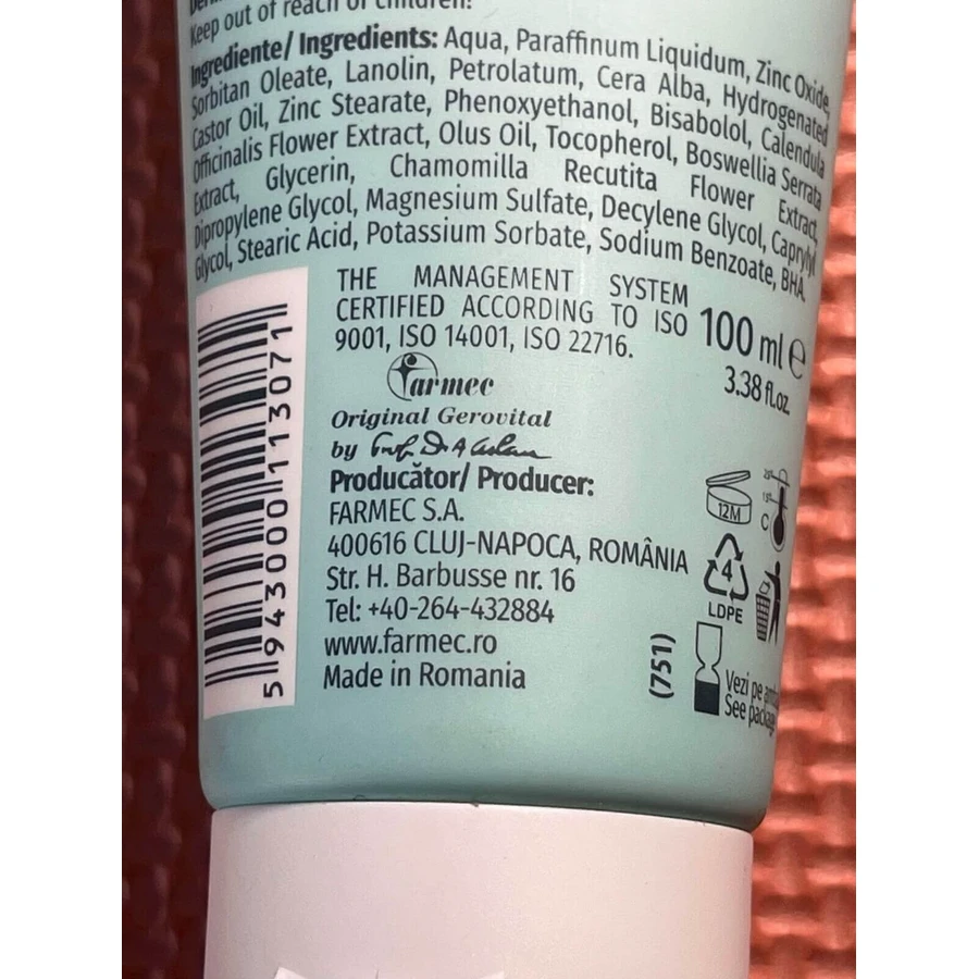 Gerovital Kids Crema Petrini Área del pañal, 100 ml
