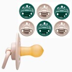 Set of 2 soothers with natural latex teat Cherry Green Boy, 6+ months, Nip