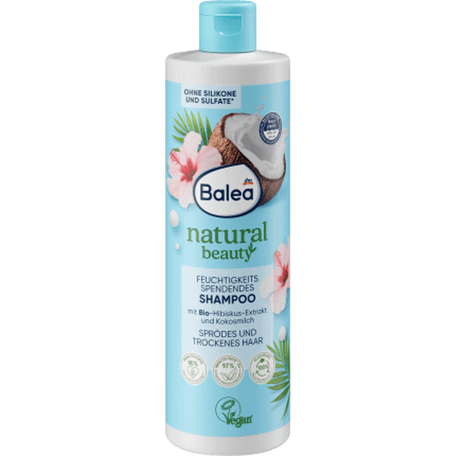 Acquista Shampoo idratante Balea Natural Beauty con estratto di cocco ed ibisco, 400 ml Shampoo idratante Balea Natural Beauty con estratto di cocco ed ibisco, 400 ml