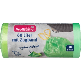 Profissimo Bolsas de basura cordón 60L, 30 unid.