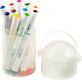 Strigo Colored washable crayons in bucket, 12 pcs
