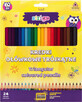 Strigo Triangular colored pencils with sharpeners, 24 pieces