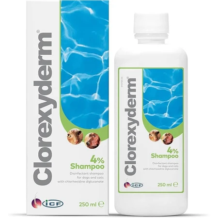 Clorexyderm 4%, 250 ml, Dermatological shampoo for dogs and cats