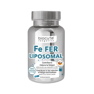 Fe Hierro Lipozomal, 30 cápsulas, Biocyte