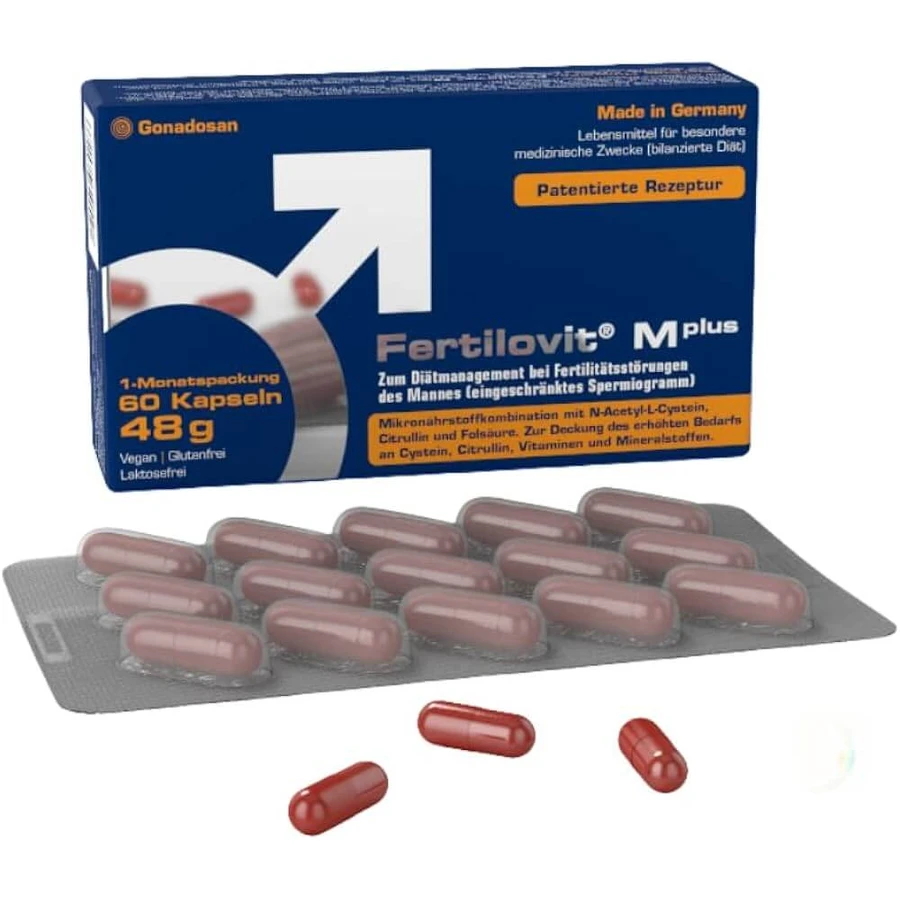 Fertilovit M Plus, 60 cápsulas, Gonadosan